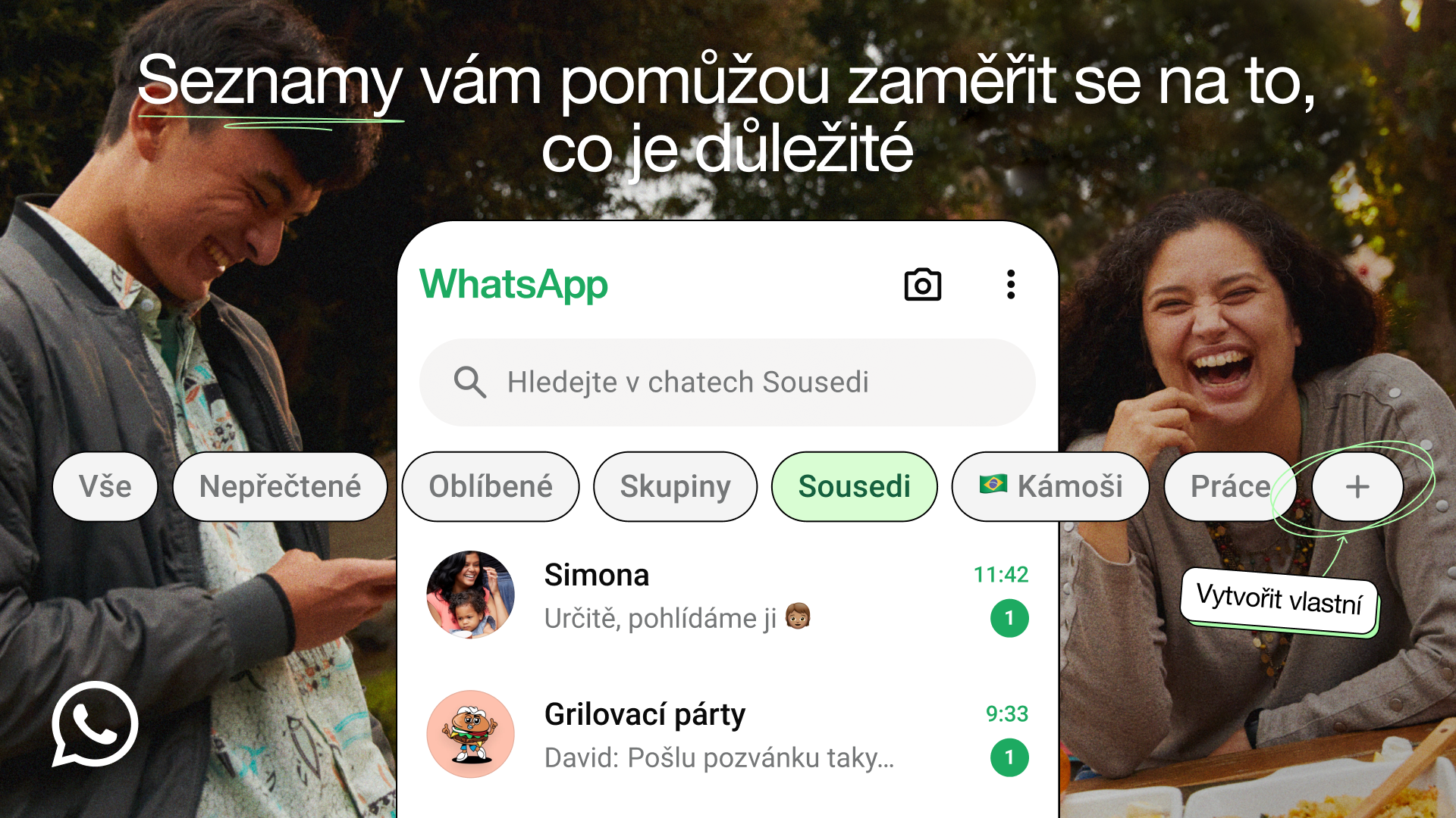 WhatsApp רשימות מותאמות אישית WhatsApp רשימות מותאמות אישית